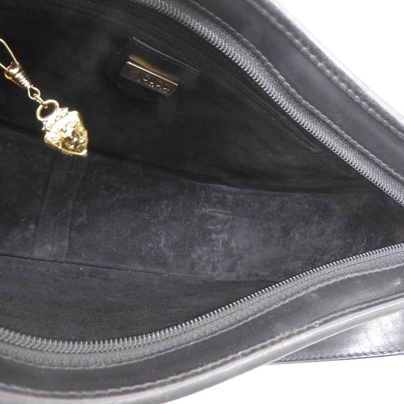 GUCCI Black Leather Shoulder Bag - Picture 8 of 9